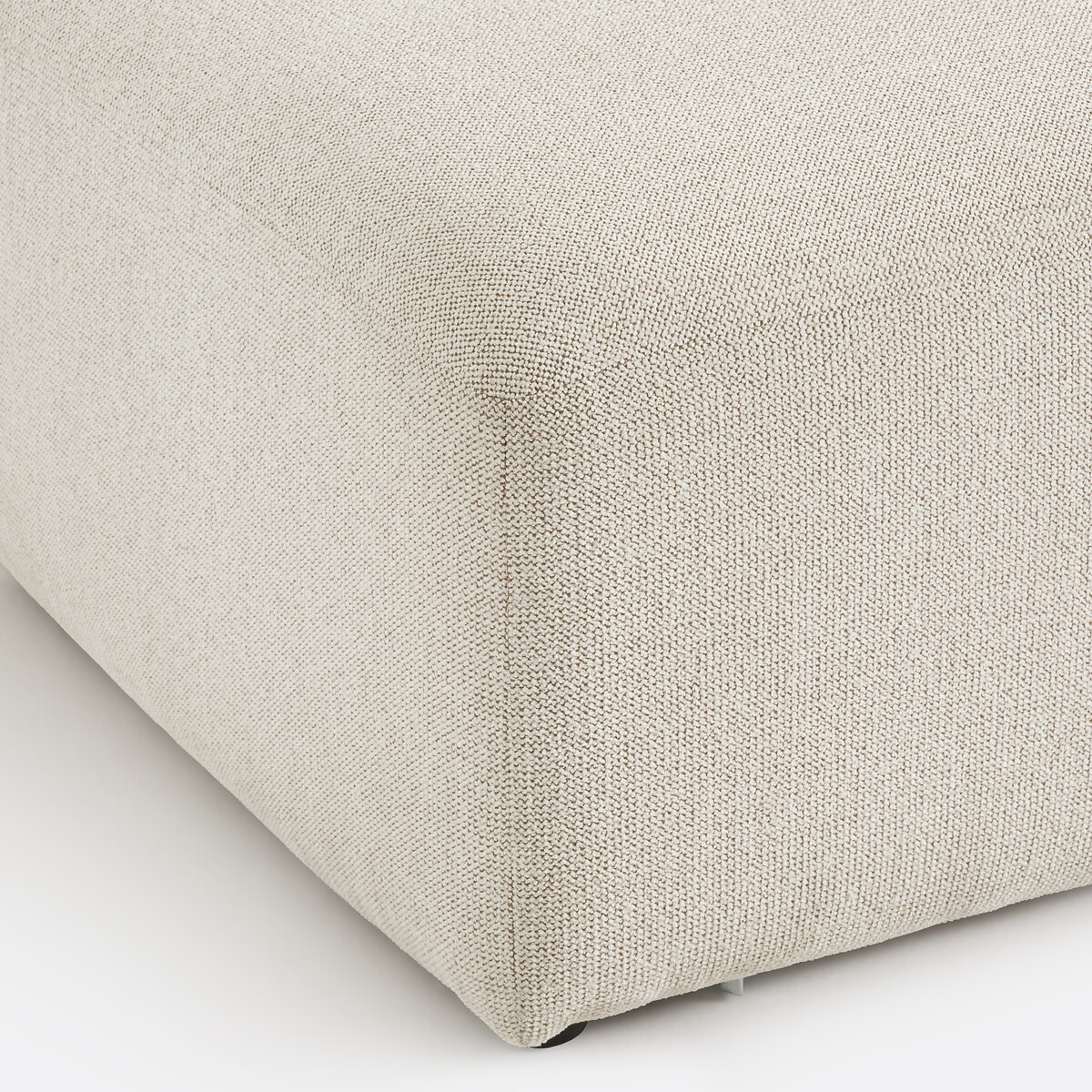 LA REDOUTE INTERIEURS<br>Puff modular, tecido texturizado, Jaspe
