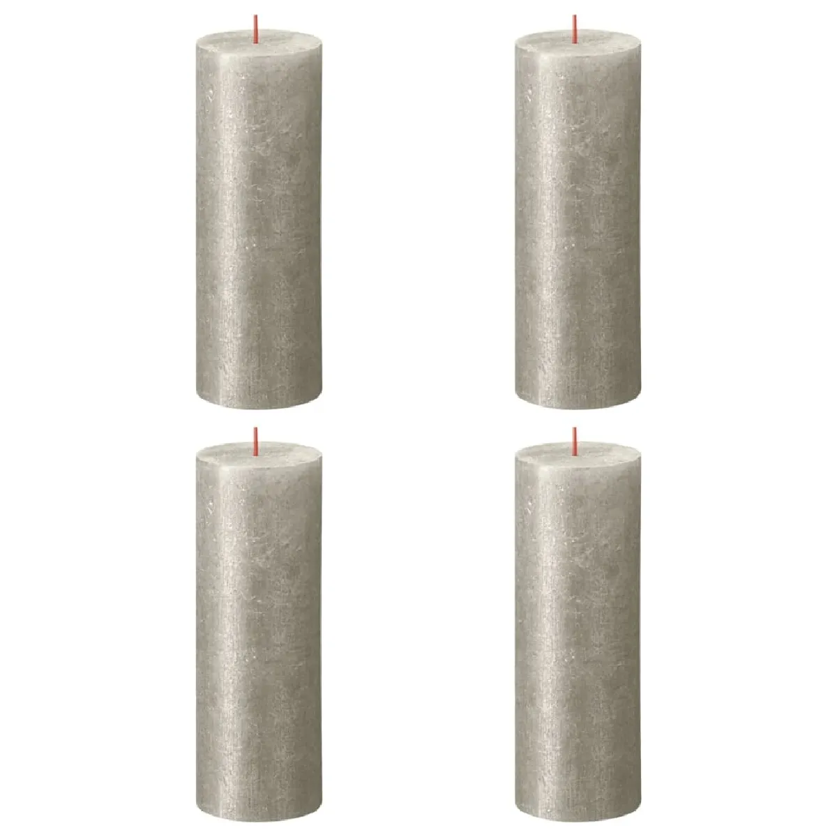 Bolsius Bougies pilier rustiques Shimmer Champagne