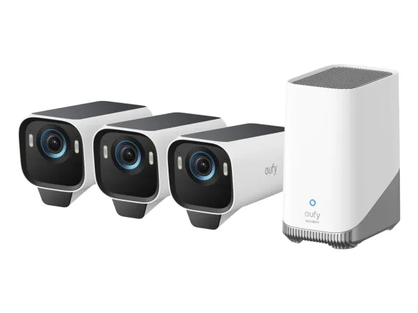 Eufy Cam S3 Pro 3 1, IP-sikkerhedskamera, Udendørs, Kabel & trådløs, Væg, Hvid, Kugle (form)