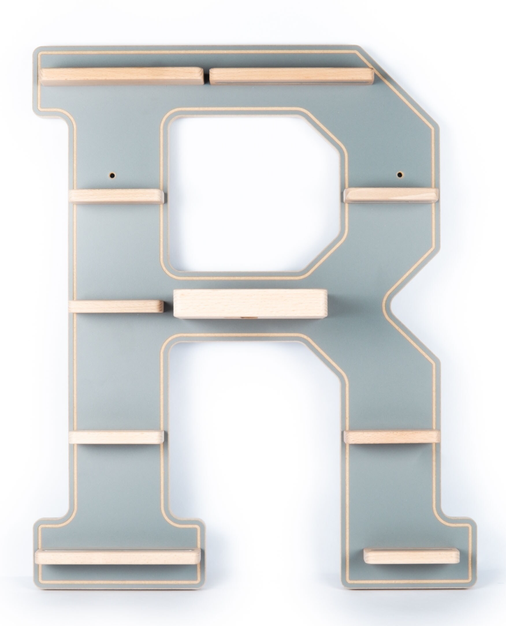 BOARTI Holz Buchstabe R Kinder Regal Toniebox Figuren Wandregal Tonies Musikbox