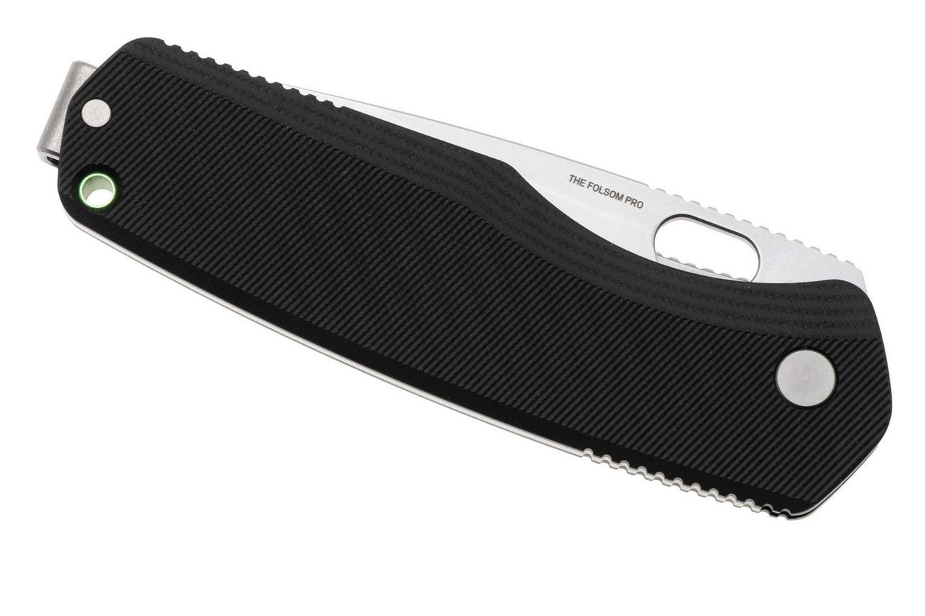 The James Brand The Folsom Pro KN129114-00, LC200N Stonewash, Black G10, zakmes