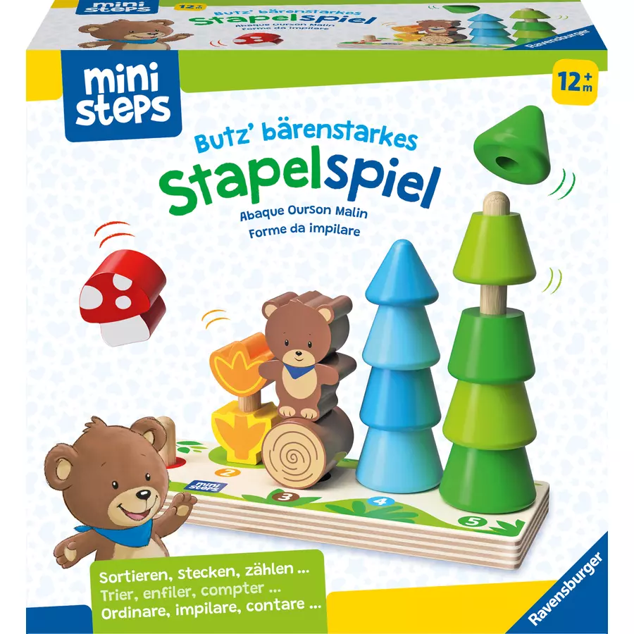 Ravensburger ministeps® Butz‘ bärenstarkes Stapelspiel