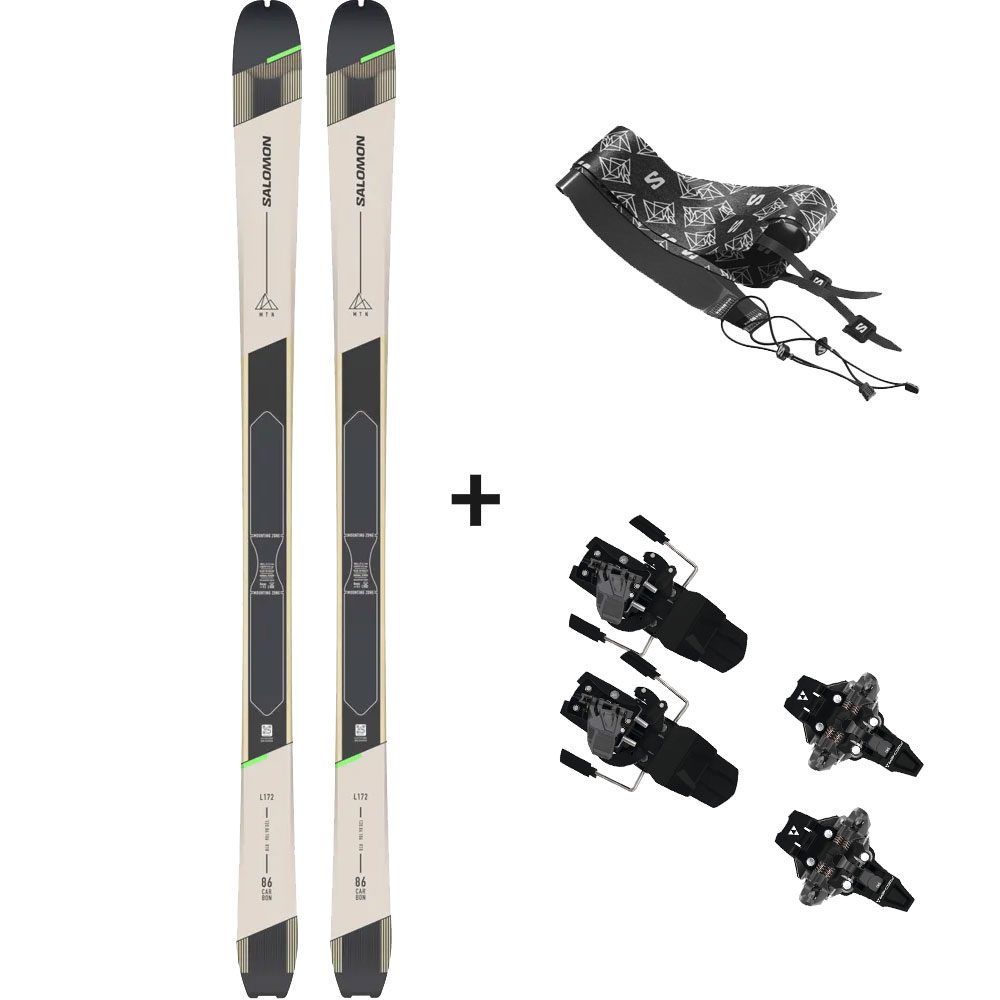Salomon MTN Carbon 86 23/24 Tourenski Komplettset & Fischer Bindung & Fell