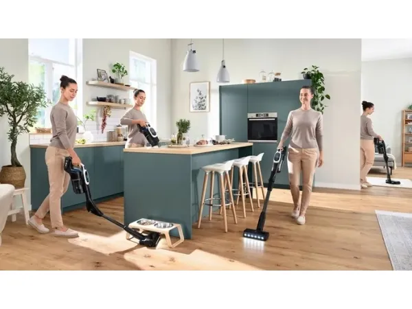 Bosch BCS1041WAC, Stick vakuum, Poseløs, Sort, Hvid, 0,4 L, Dry, HEPA