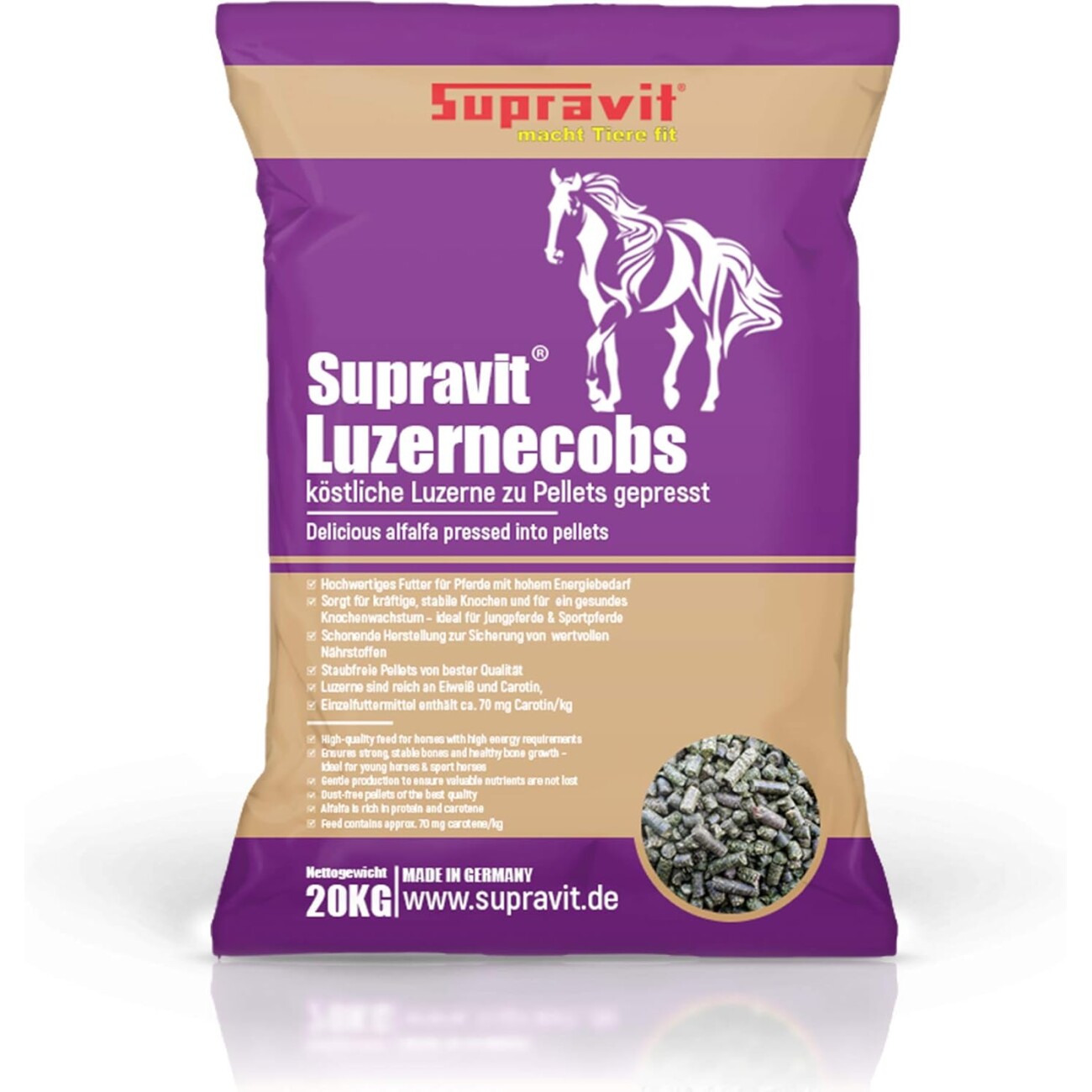 Supravit Luzernecobs Pferdefutter 20kg
