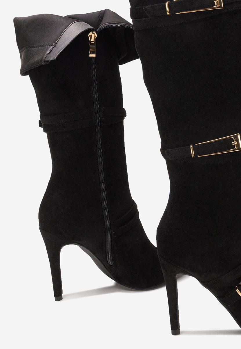 Bottes talons aiguilles noires Ernesia