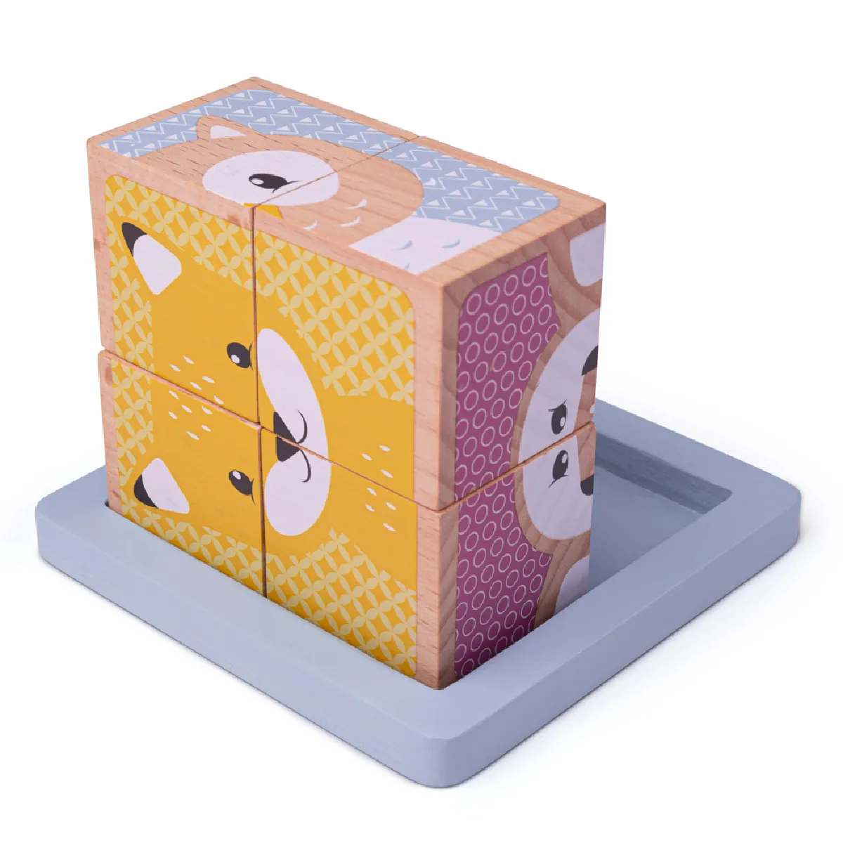 Bigjigs Toys Puzzle Cube Animaux Forêt