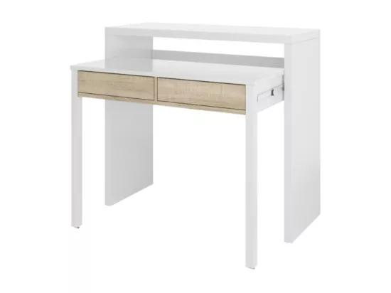 Bureau console extensible 2 tiroirs Consola - L100 cm