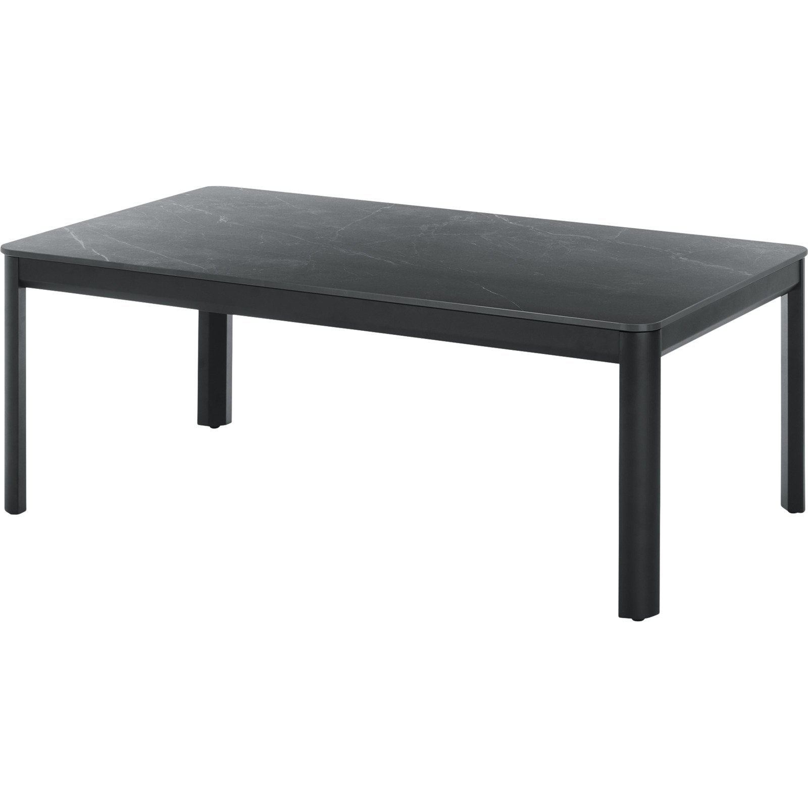 Salontisch Lenni eckig Keramik schwarz 120 x 45 x 70 cm
