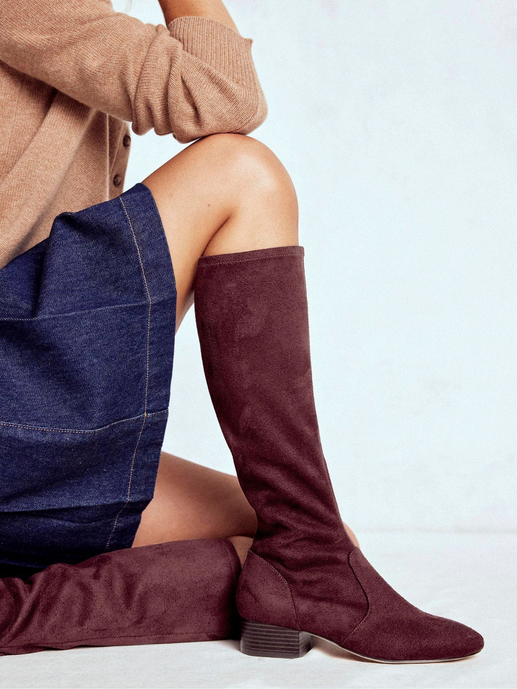 Rood - Boden Flat Stretch Knee Boots