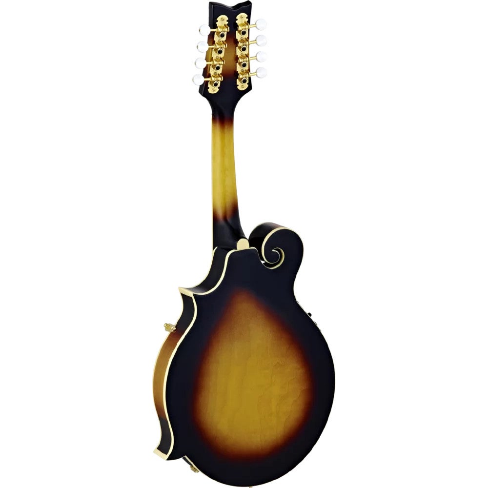 Ortega RMFE90TS F-Style Series Mandolin Tobacco Sunburst elektrisch-akoestische F-stijl mandoline met gigbag