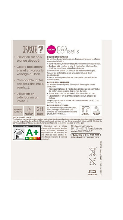 Teinte à bois merisier Colours 500 ml