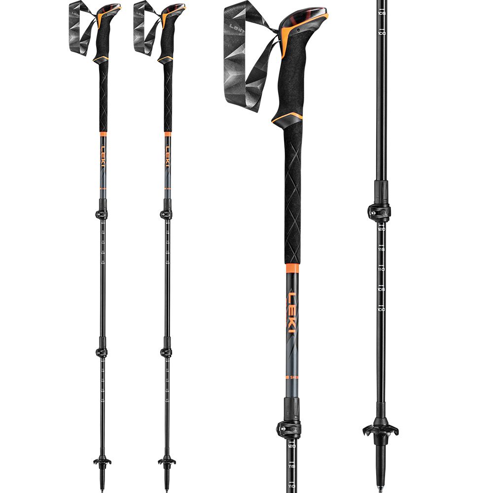 LEKI Sherpa Lite Wanderstöcke neonorange