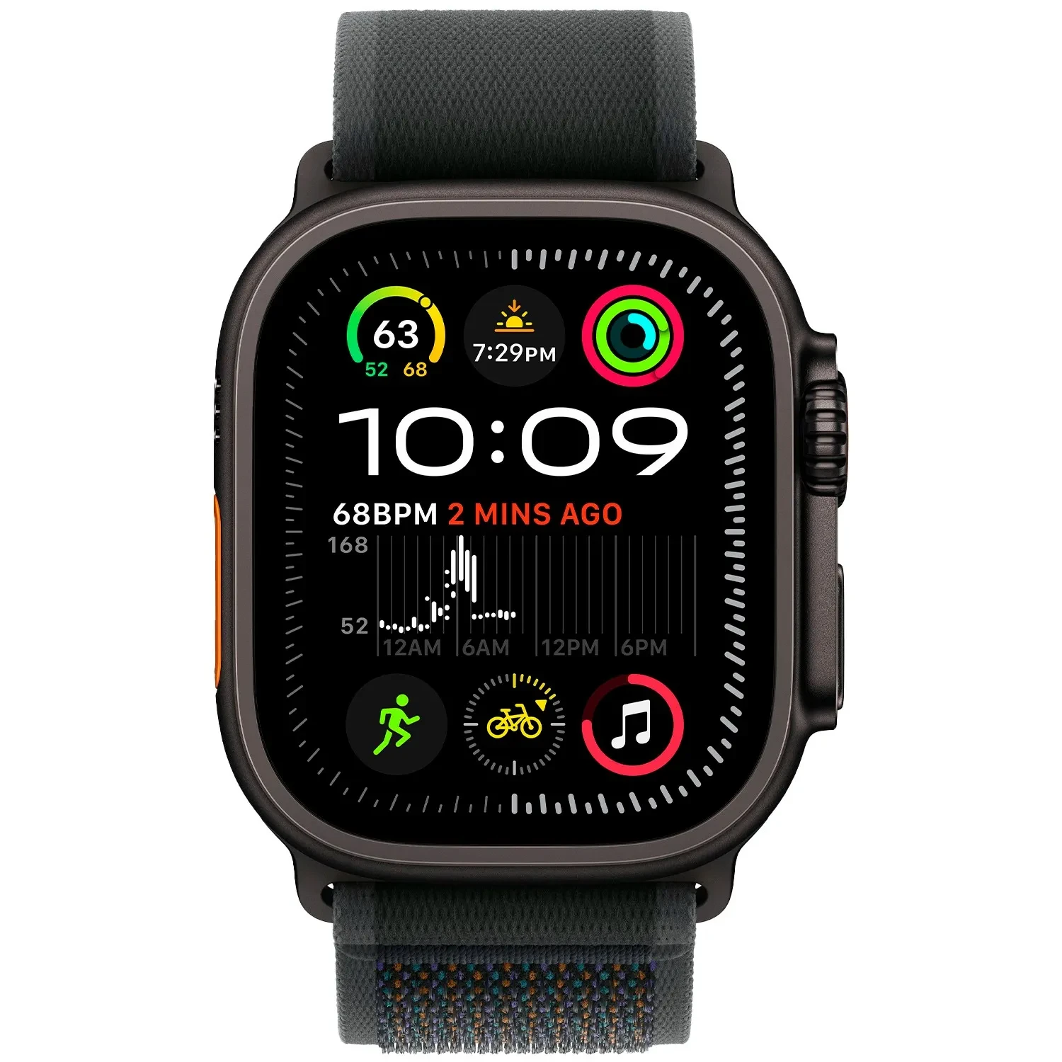 Apple Watch Ultra 2 GPS + Cellular 49mm Black Titanium Case Trail Loop M/L MX4V3