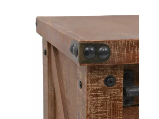 Table console Bois massif de sapin 131 x 35,5 x 75 cm Marron