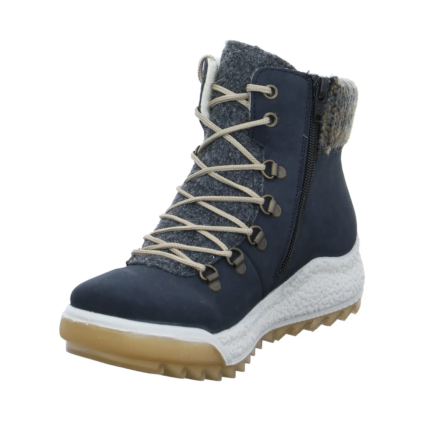 RIEKER Boot Blau Lederimitat  mit Tex-Membrane