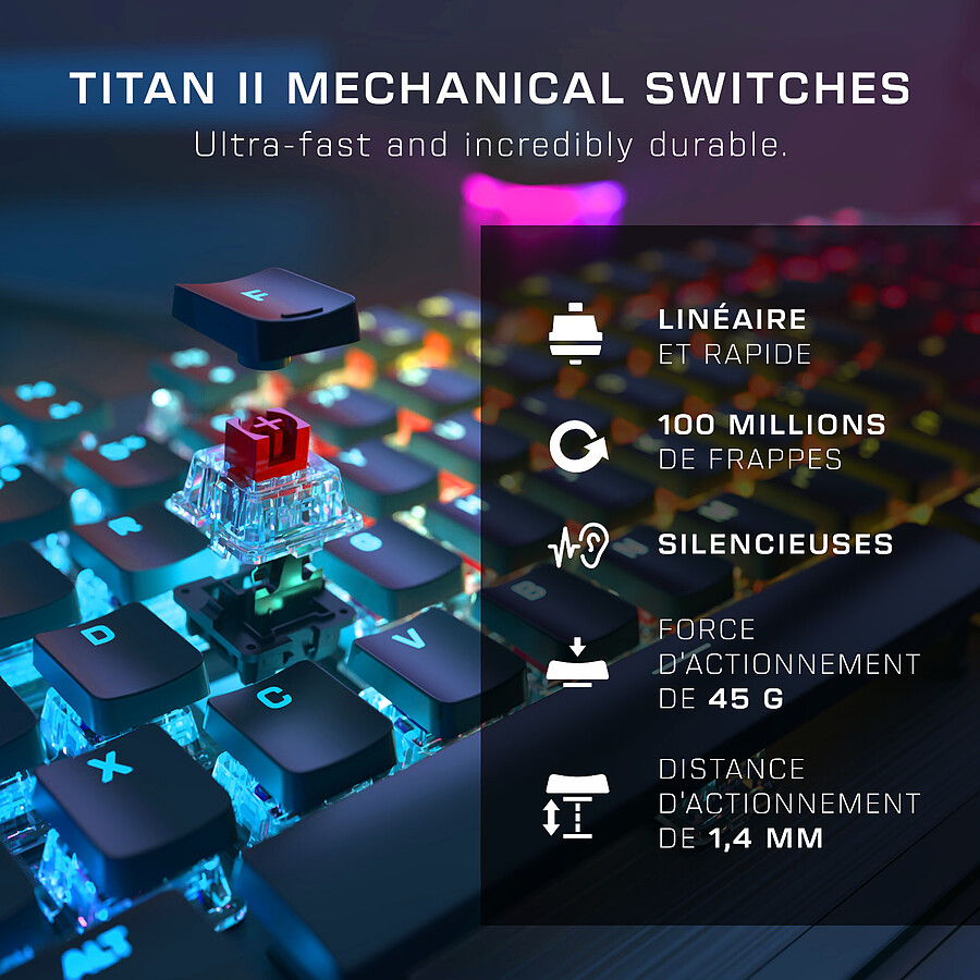 Turtle Beach Vulcan II Linear - Titan II Red - Noir