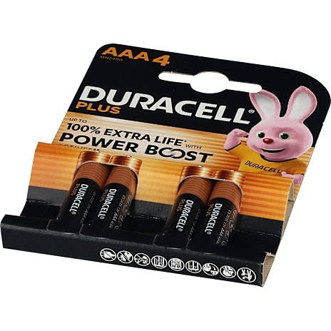Duracell Plus Boost AAA batterier 4-pak