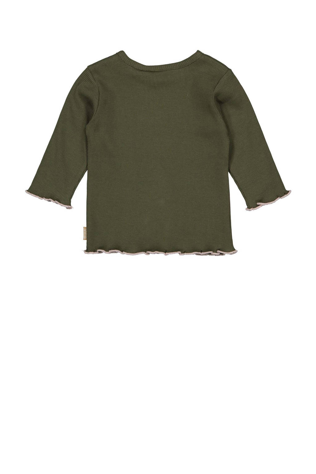 Quapi baby ribgebreide longsleeve FIA donkergroen