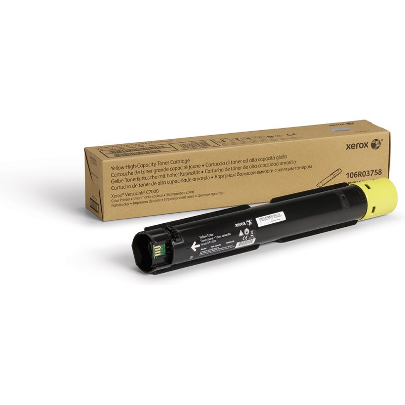 Xerox Cartouche de toner Jaune de Grande capacité Imprimante couleur ® VersaLink® C7000 (10100 pages) - 106R03758
