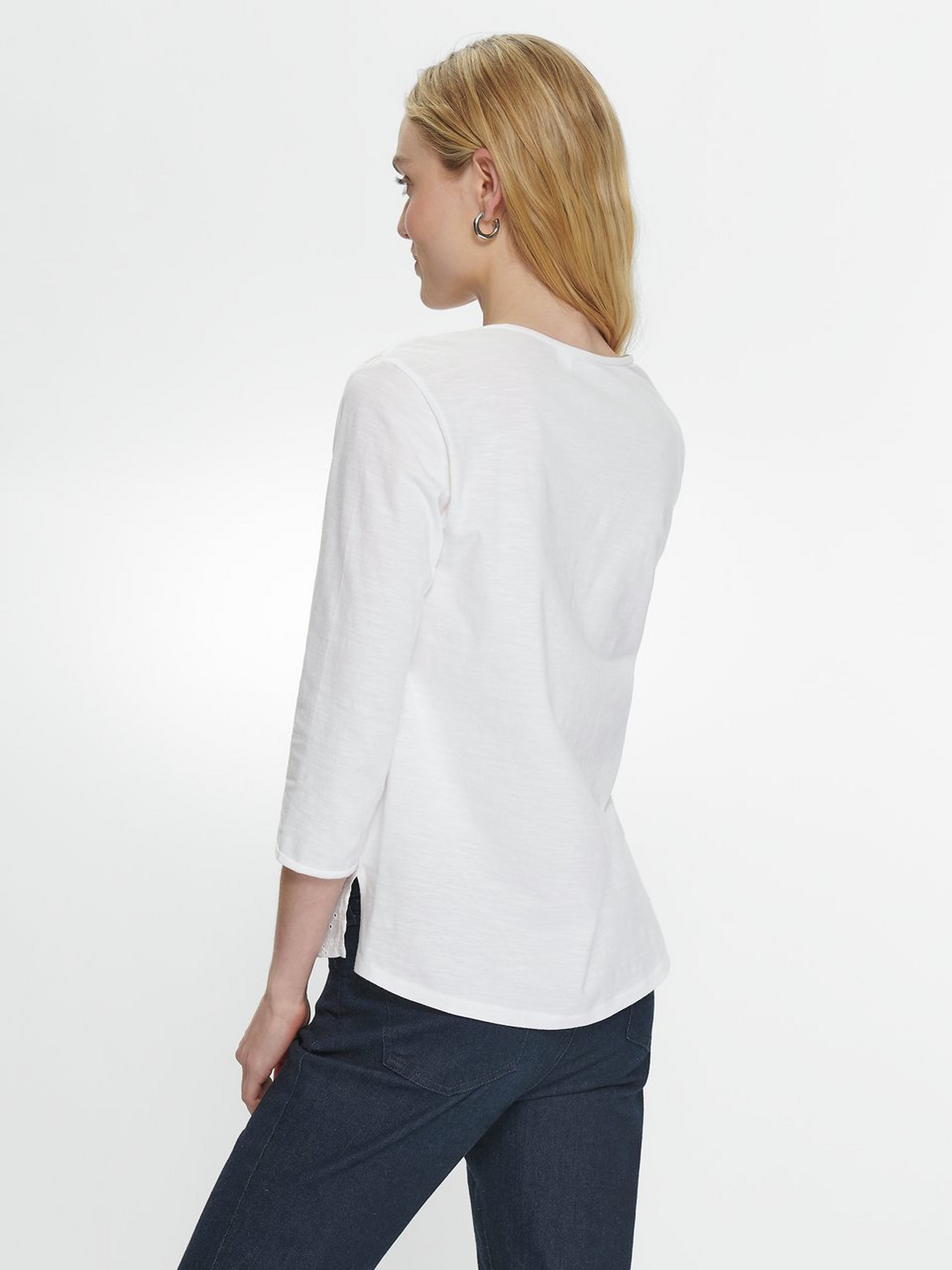 Shirt-Bluse mit 3/4-Arm