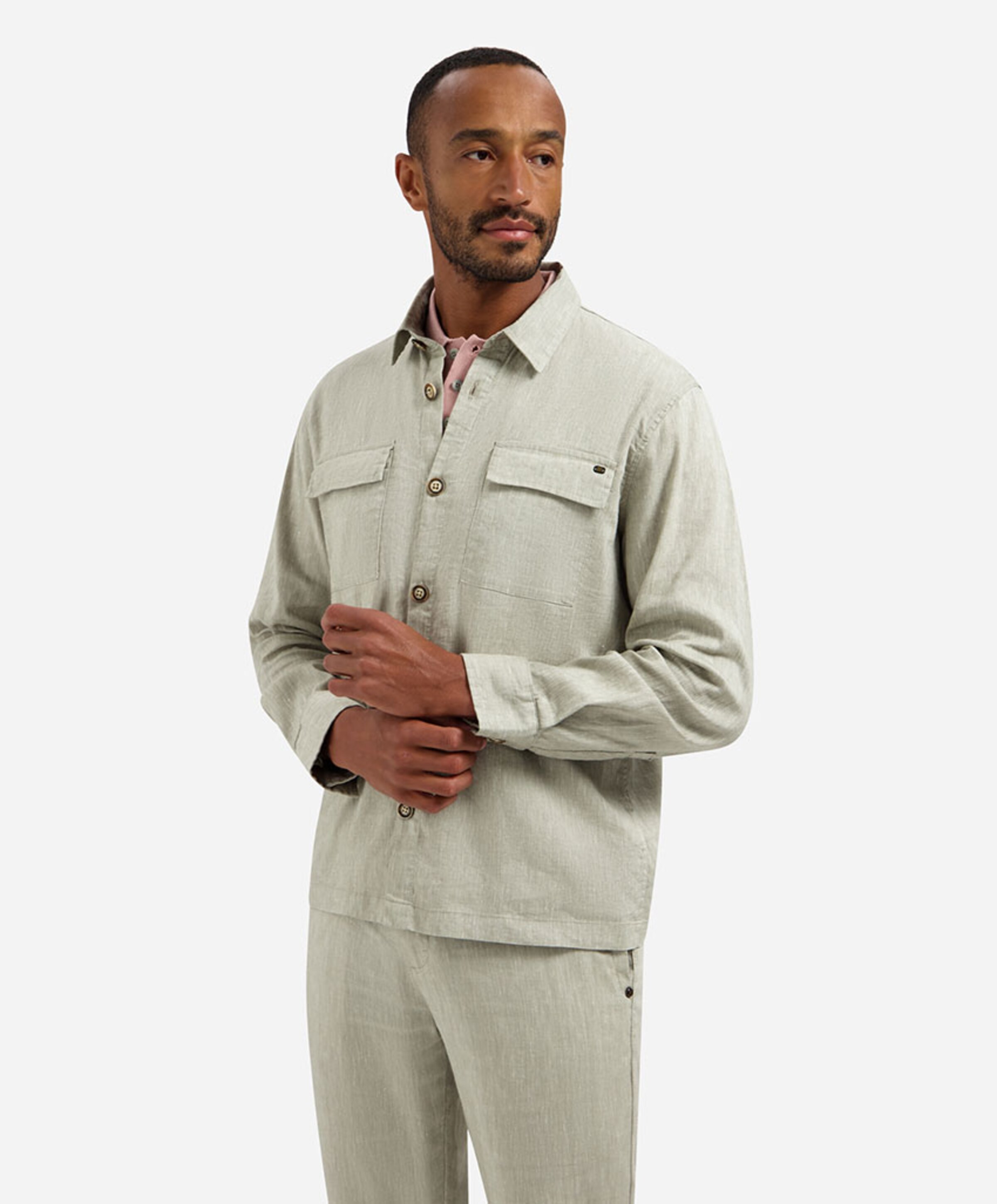 No Excess Heren overshirt beige
