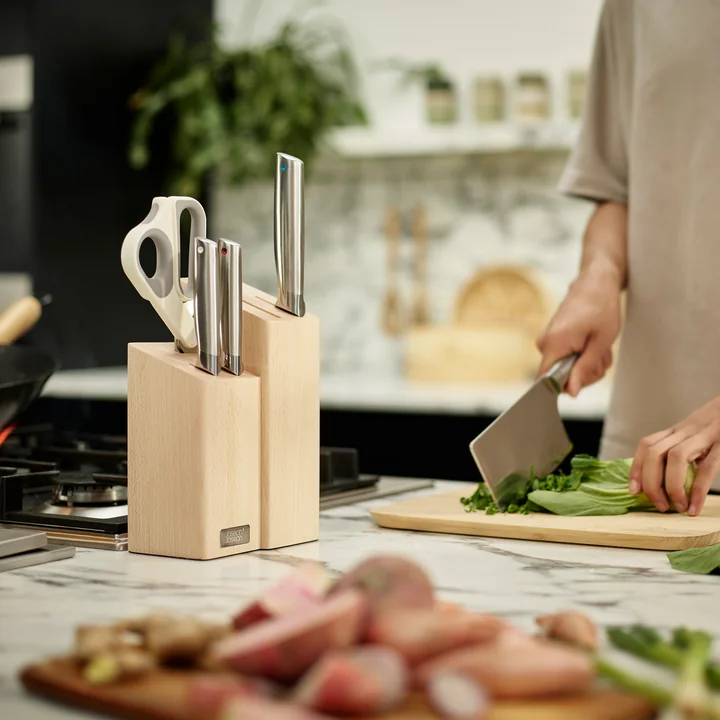 Joseph Joseph - Elevate Fusion Messerblock mit Schere, Edelstahl