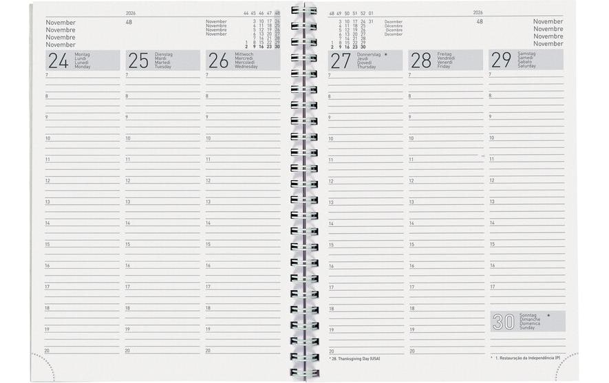 Geschäftsagenda Terminia Wire-O 14.5 x 20.5 cmTaschenagenda 2026