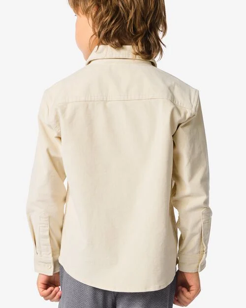 chemise en velours côtelé enfant  blanc cassé