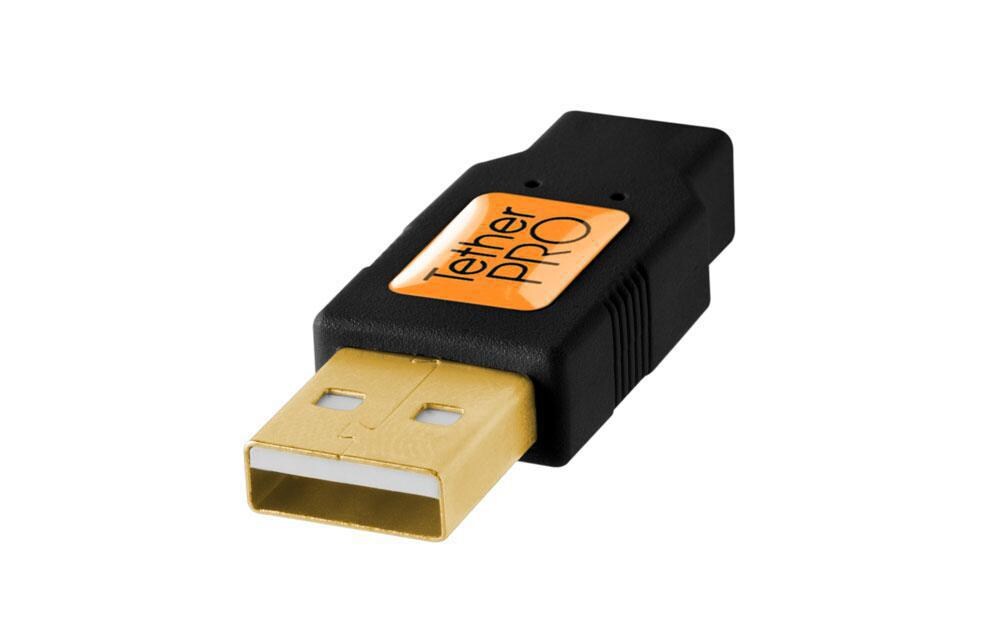 Kabel TetherPro USB 2.0 A / Mini B 5 Pin 4.6 Meter – BlackUSB-Kabel 2.0 zu Mini-USB 5-Pin