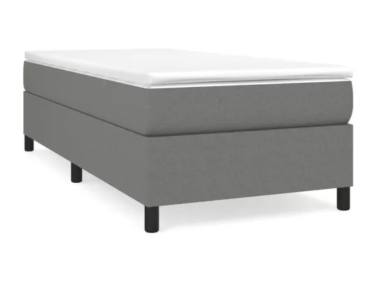 Sommier à lattes de lit Gris foncé 90x190 cm Tissu