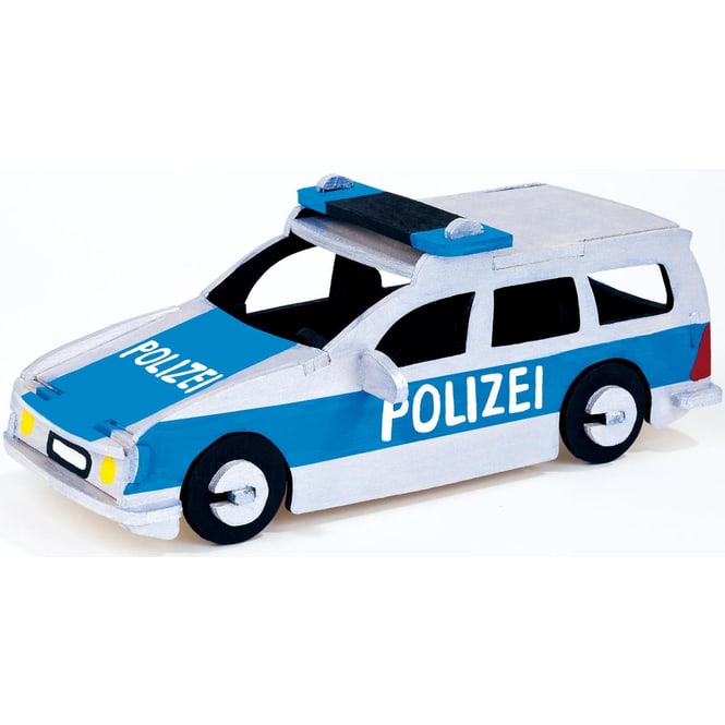 Laubsägevorlage Polizeiauto