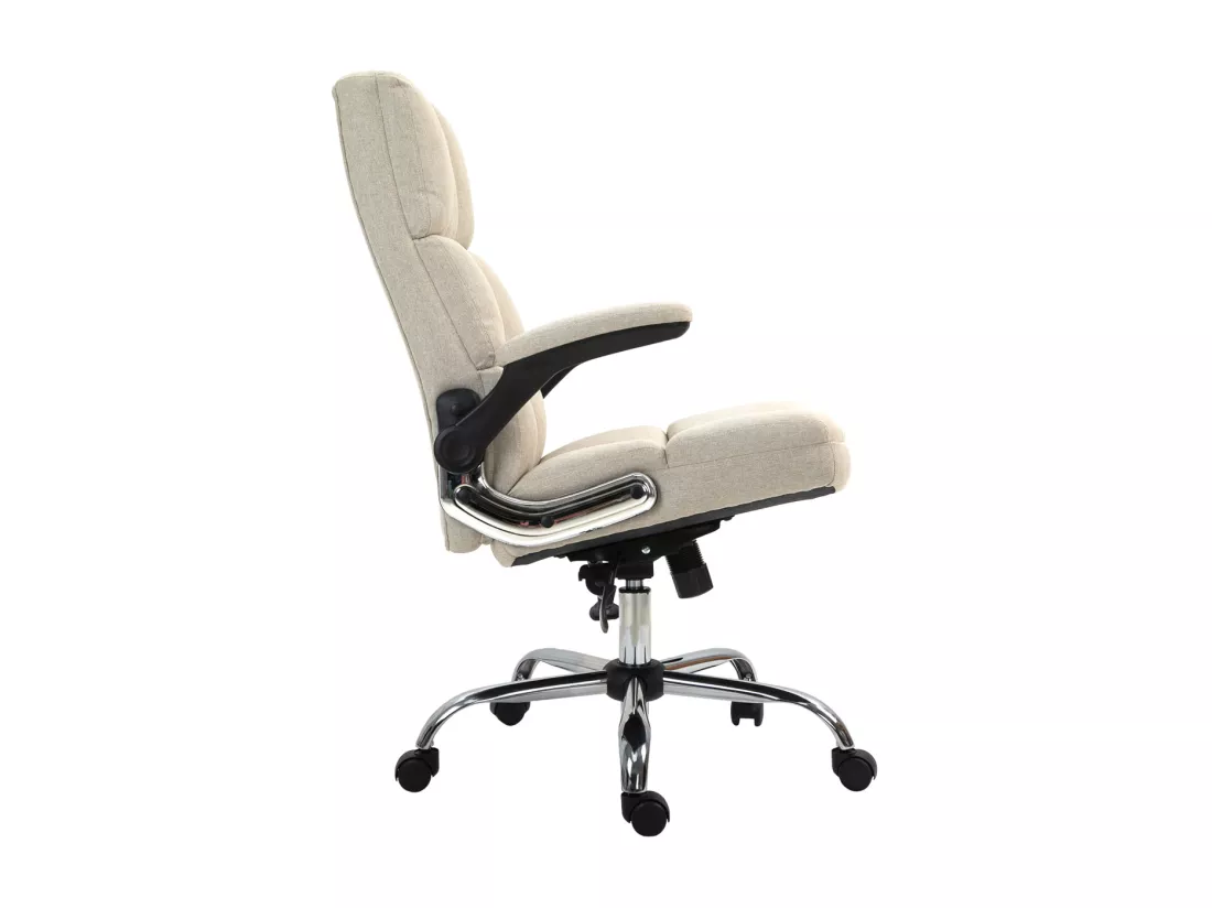 Chaise de bureau MCW-J21, tissu/textile gris-clair