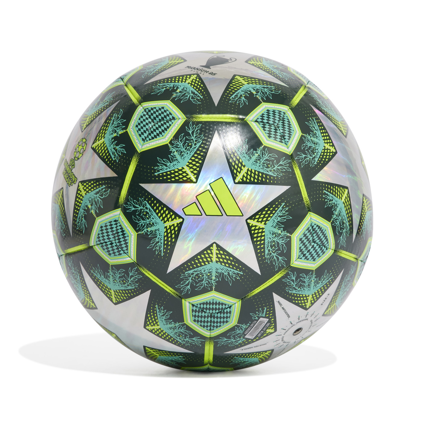 Adidas UEFA Champions League Training Foil Voetbal Maat 5 2024-2025 Groen Zilver Geel