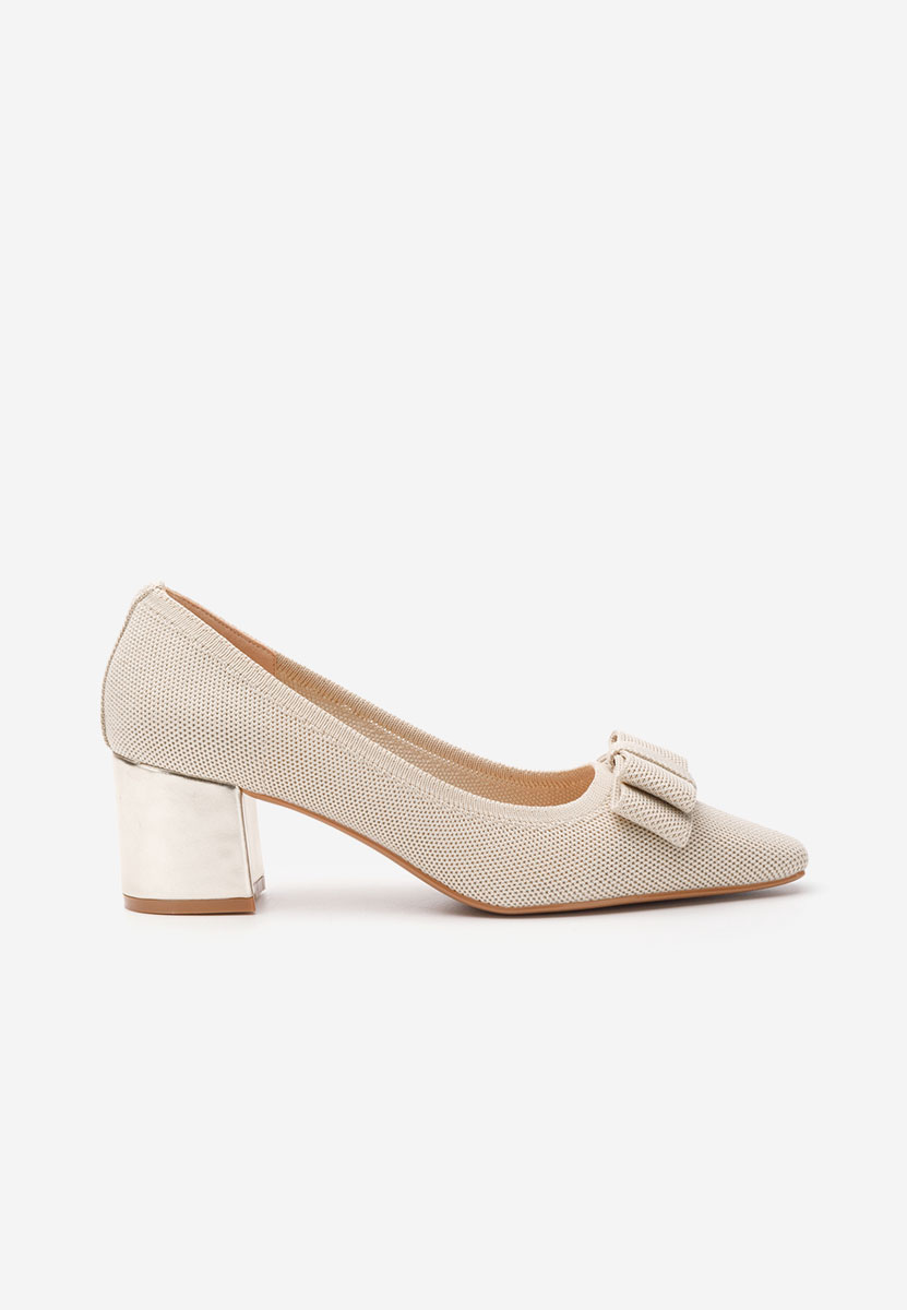 Chaussures à talon épais beige Sherry V2