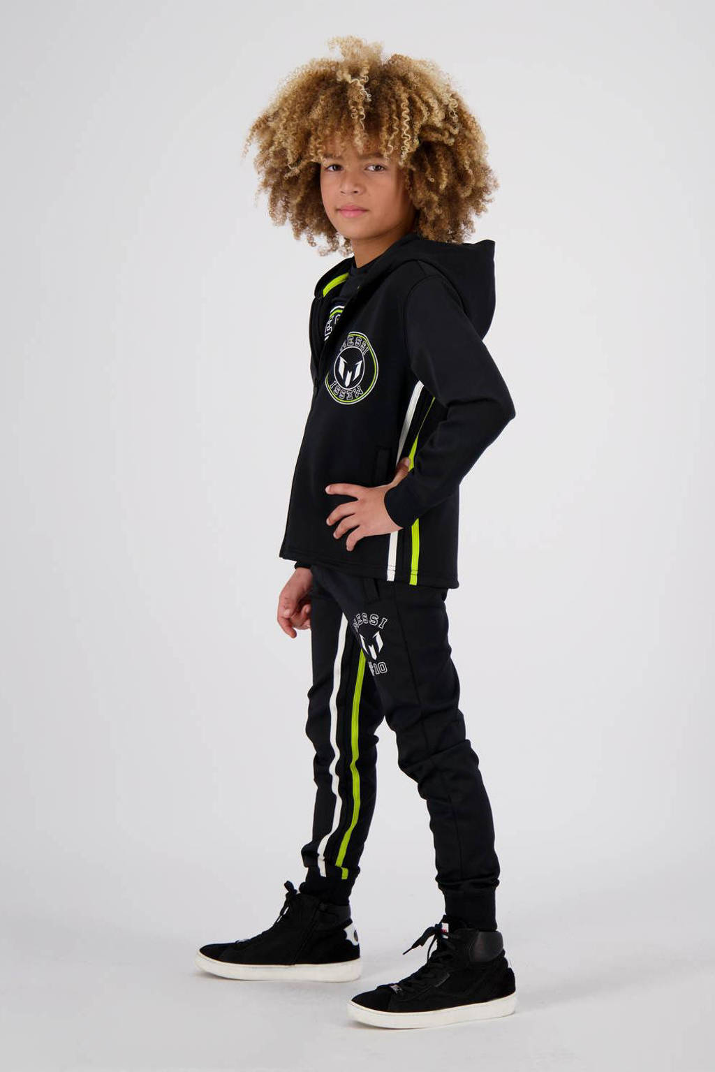 Vingino skinny joggingbroek Siquel met zijstreep zwart