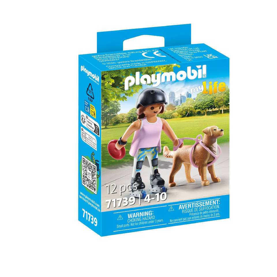 PLAYMOBIL My Life schaatser met retriever 71739