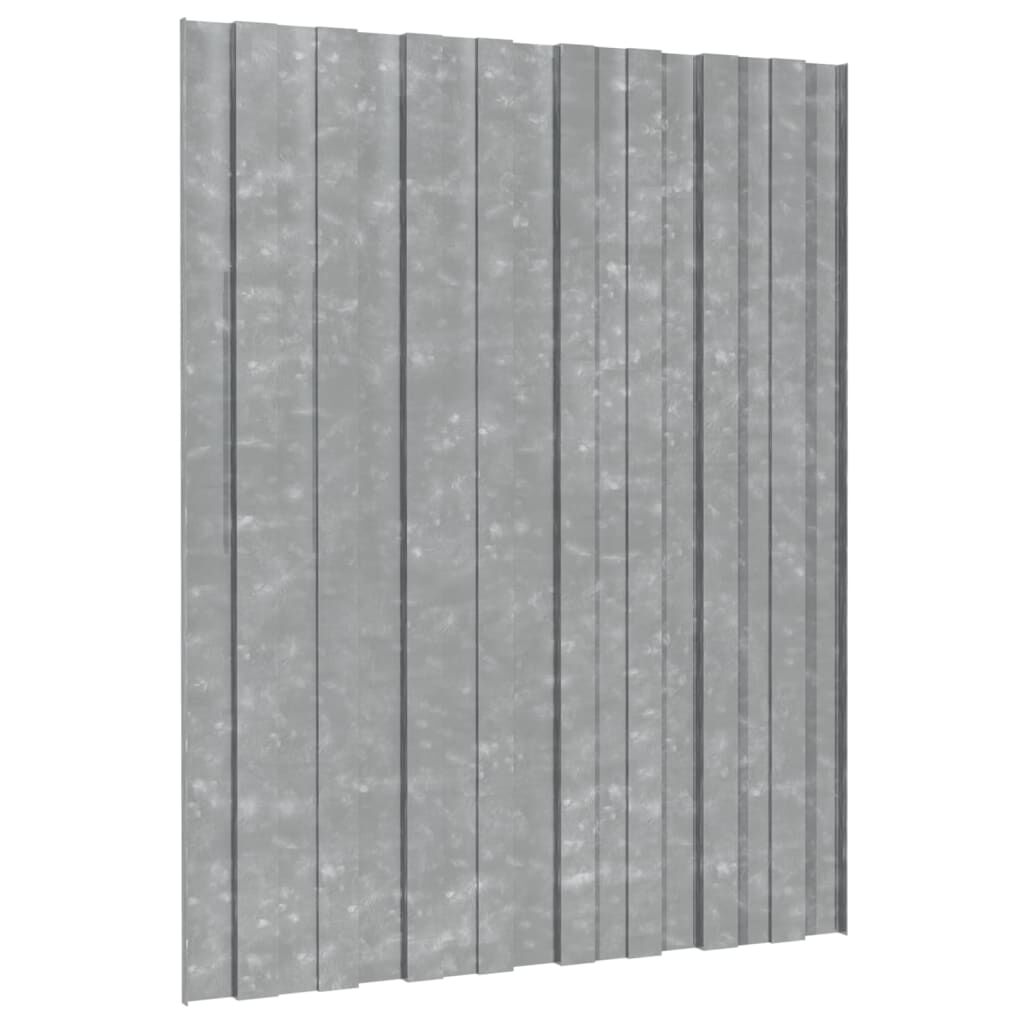 vidaXL Dakpanelen, 36 stuks, gegalvaniseerd staal, zilver, 60x45 cm