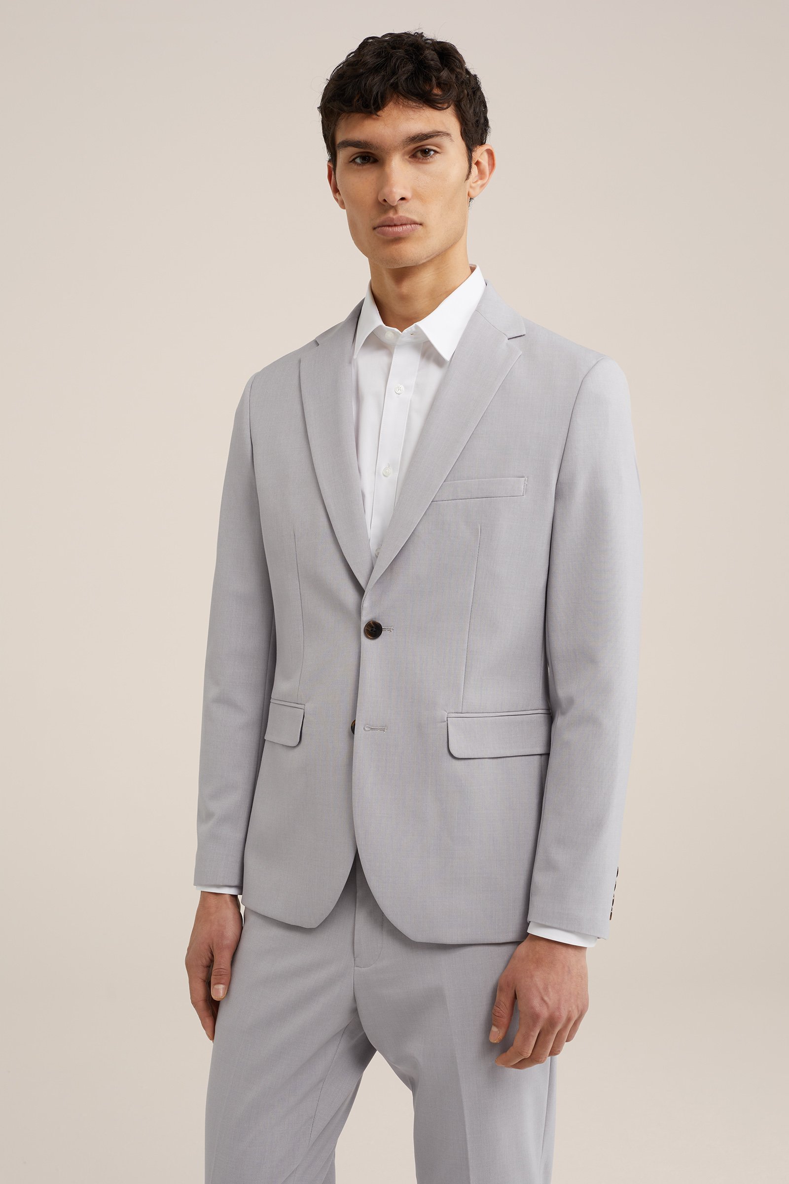 slim fit blazer Fundamentals Lichtgrijs