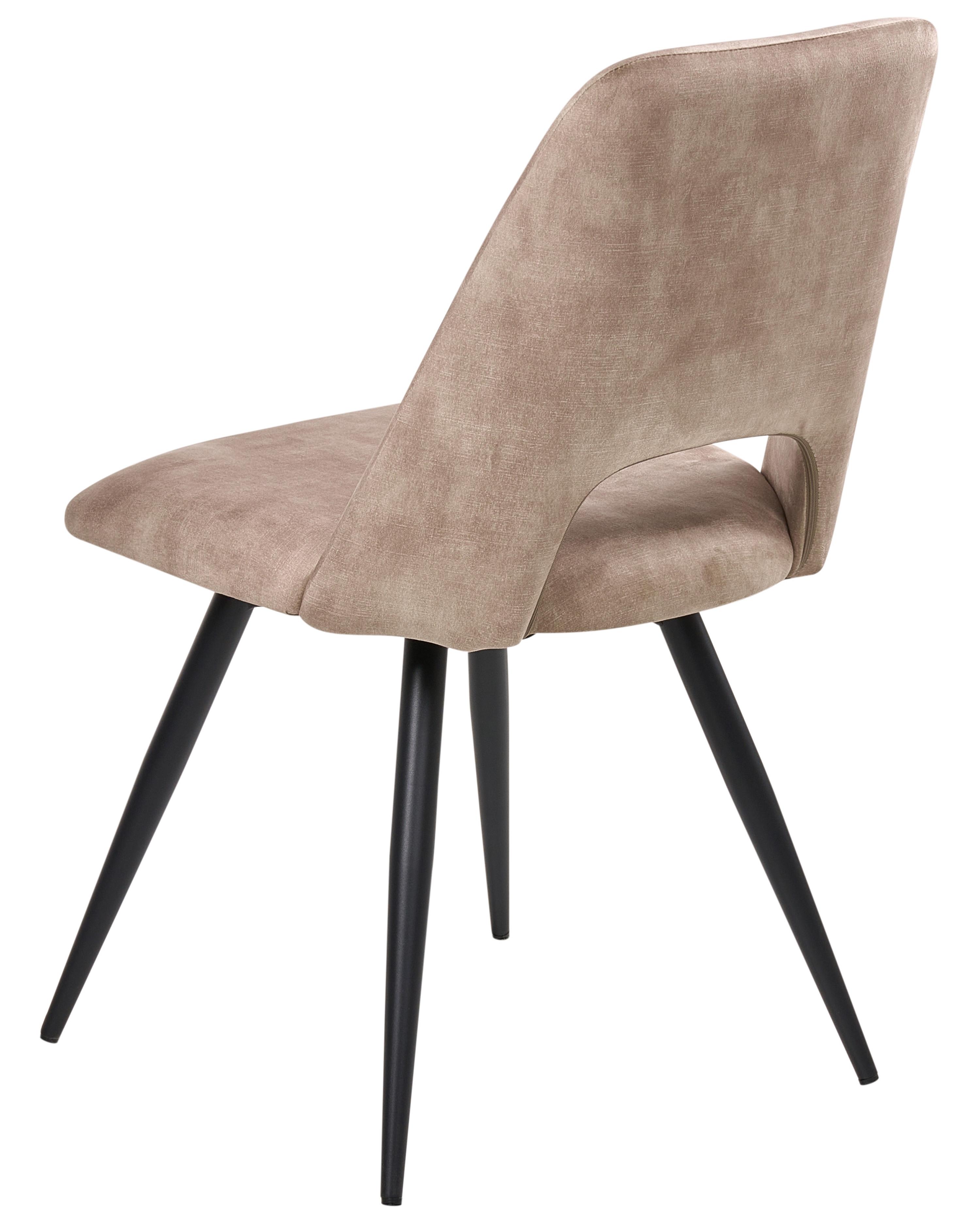 Set van 2 eetkamerstoelen draaibaar HALLETT Fluweel Beige