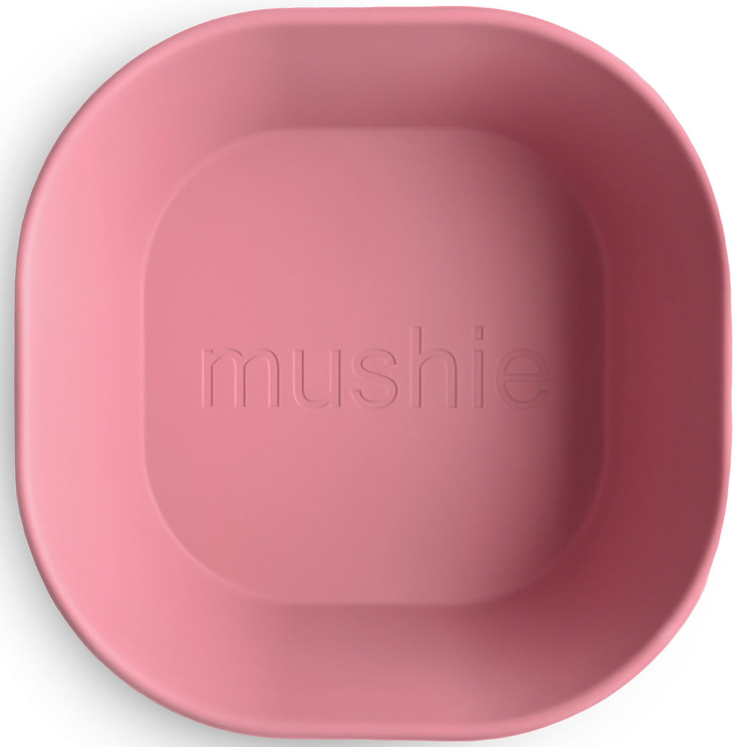 mushie kinderkommen vierkant - dusty rose - 2st