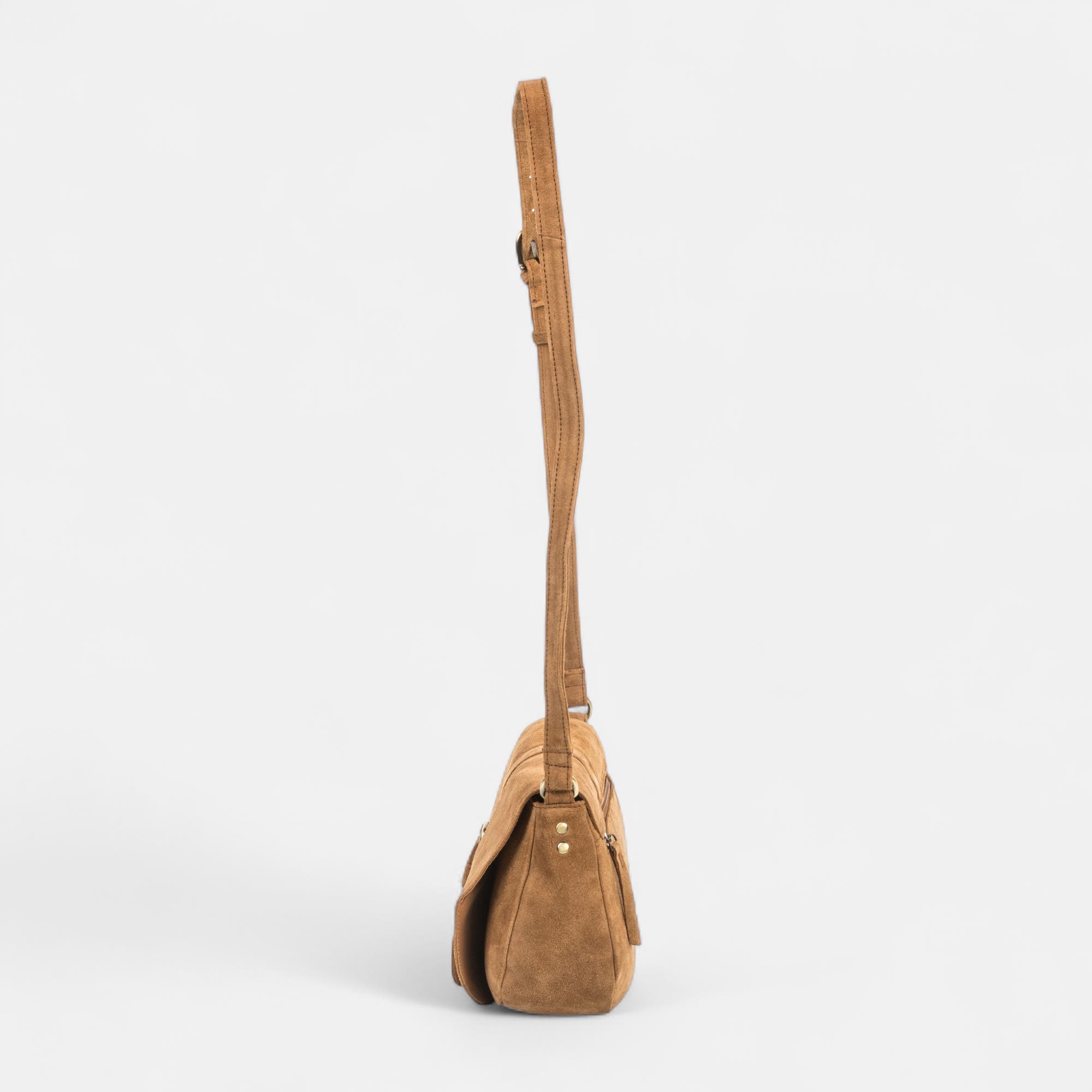 Sac bandoulière en cuir cognac