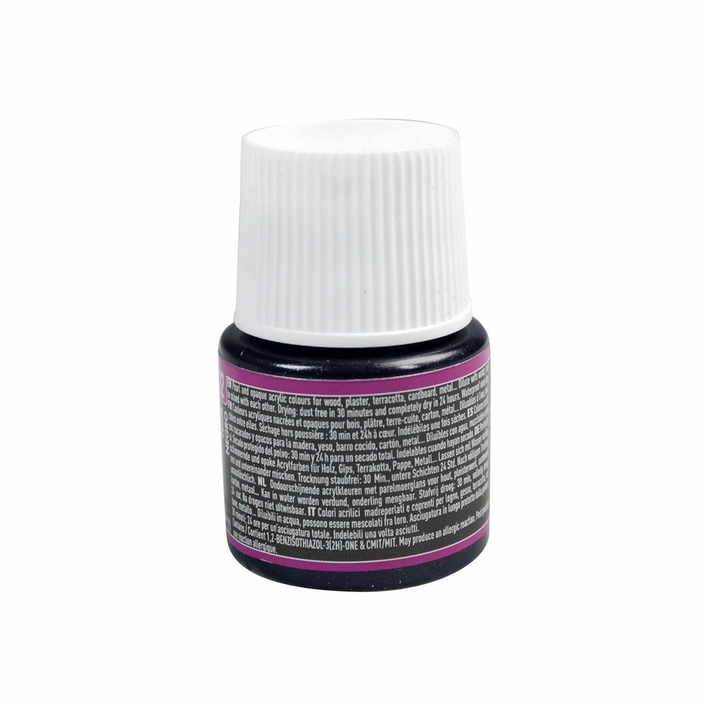Peinture acrylique opaque nacrée - noir - 45 ml