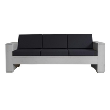 Kussenset Loungebank Antraciet 3-zits rug- & zitkussens (3)