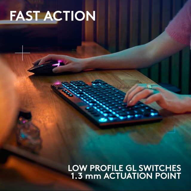 Logitech G915 X Lightspeed TKL trådløst taktilt gamingtastatur (sort)