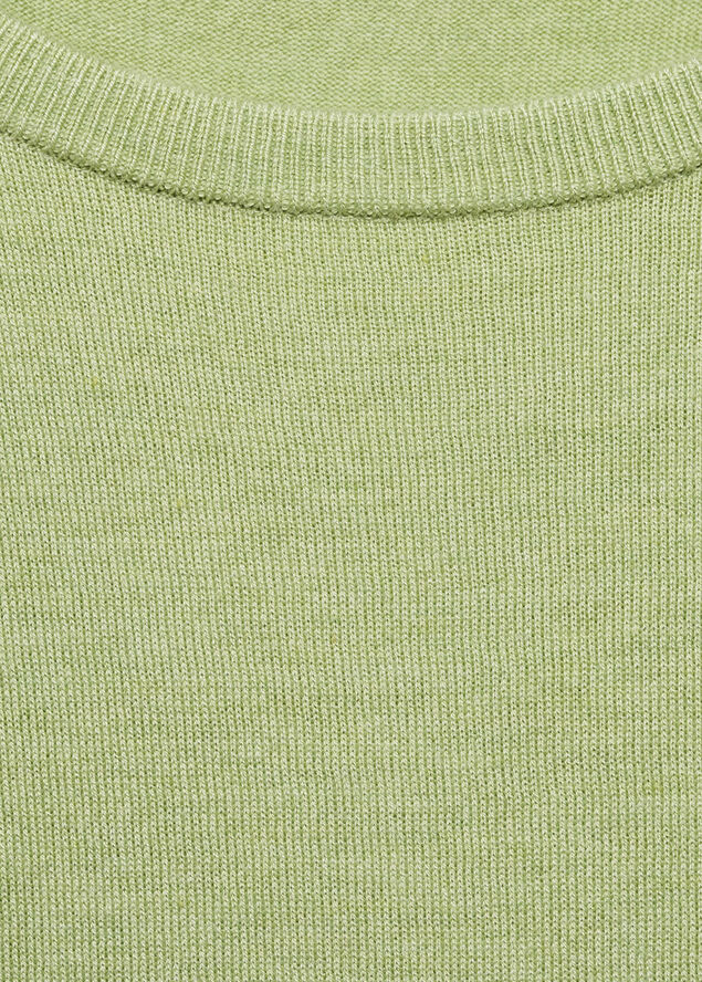 MANGO Fine-knit round-neck sweater Turquoise - aqua