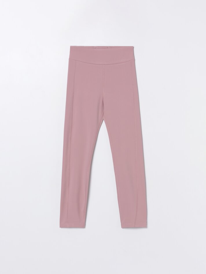 Conjunto com 3 Leggings Esportivas Combinando - Rosa