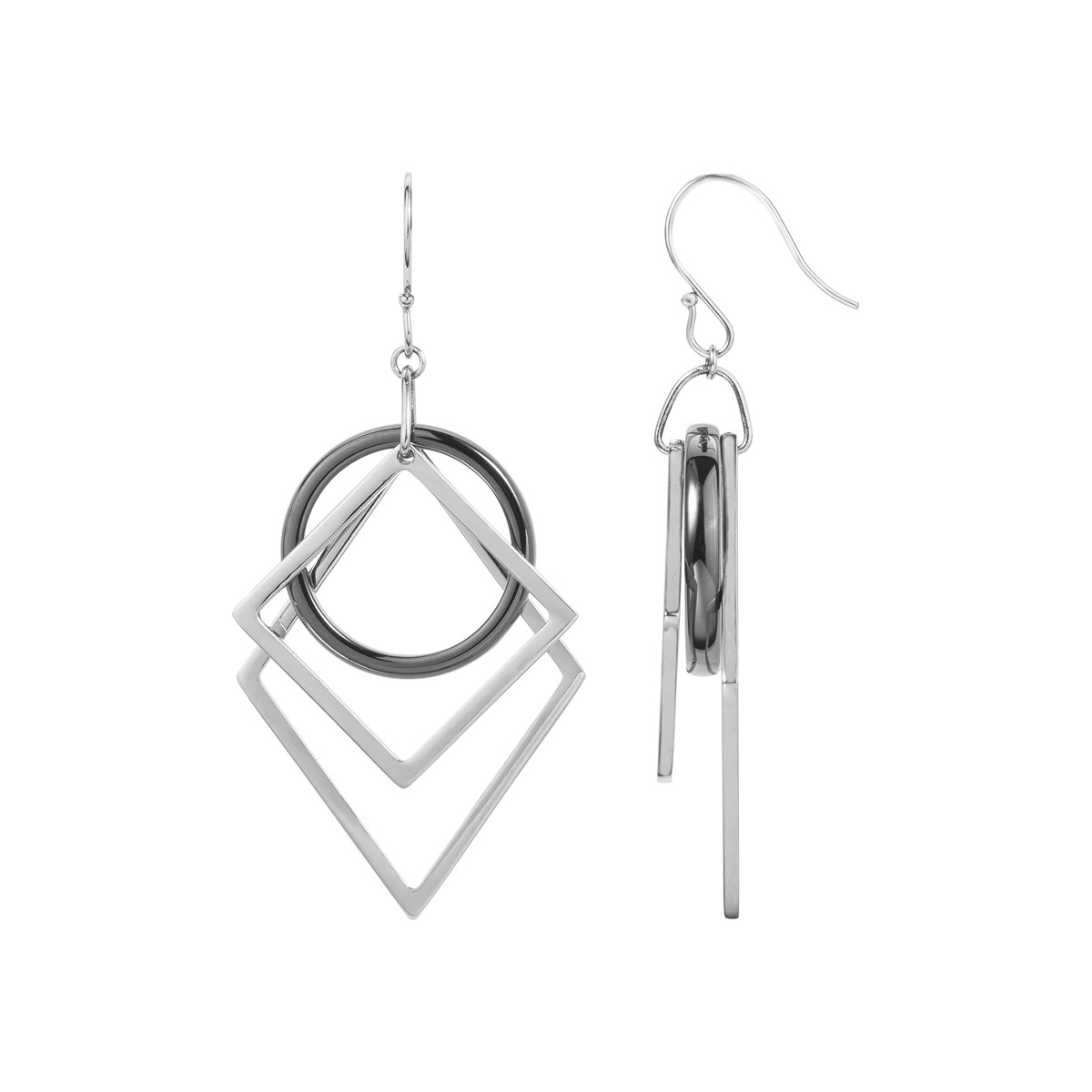 Boucles d'oreilles pendantes en Acier