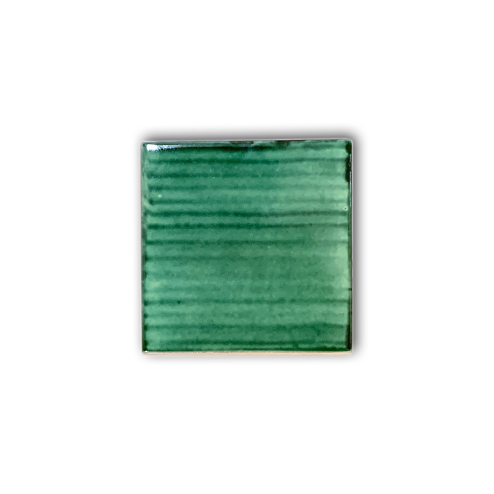 Kachel 'Banda', gestreift grün, B 10 cm, H 10 cm von fischer's lagerhaus
