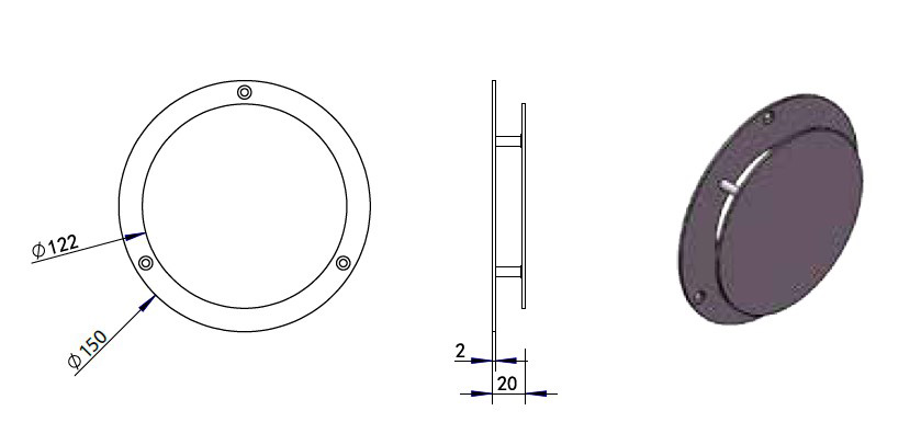 Hotbath &More rond ventilatierooster met schroeven wit mat